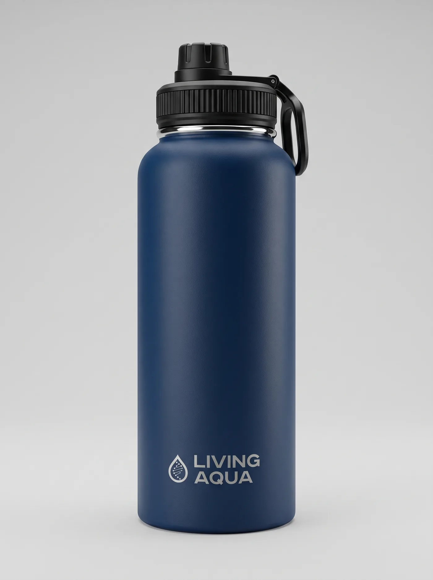 Living Aqua insulated bottle, 32 oz, navy